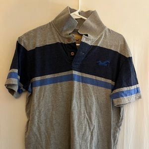 Hollister grey polo shirt